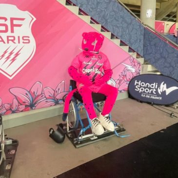 Sensibilisation handisport au match Stade Français vs Saracens